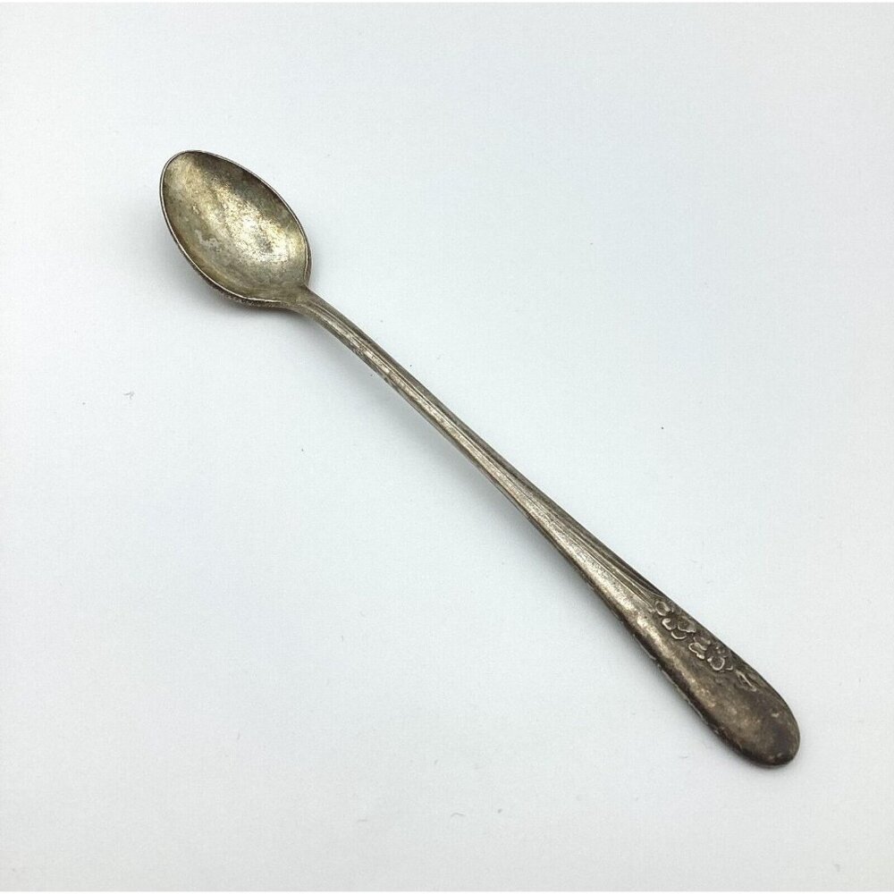 Mid Century International Sterling Silver Blossom Time Tea/Infant Spoon ENGRAVED - Picture 1 of 7